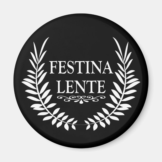 Imán festina lente (Frente)