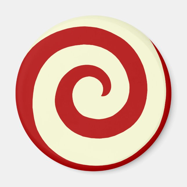 IMÁN FESTIVAL CANDY CANE SWIRL ROUND MAGNET (Frente)