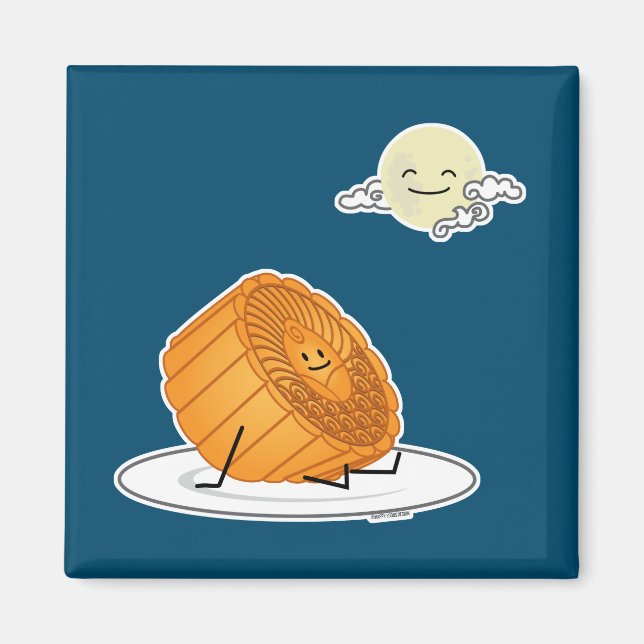 Imán Festival de Mediados de Otoño La tarta lunar de la (Frente)