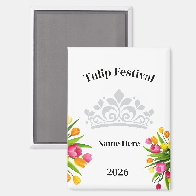 Imán Festival de Tulipanes  (Anverso/Reverso)