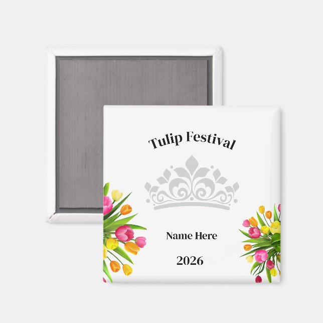 Imán Festival de Tulipanes  (Anverso/Reverso)