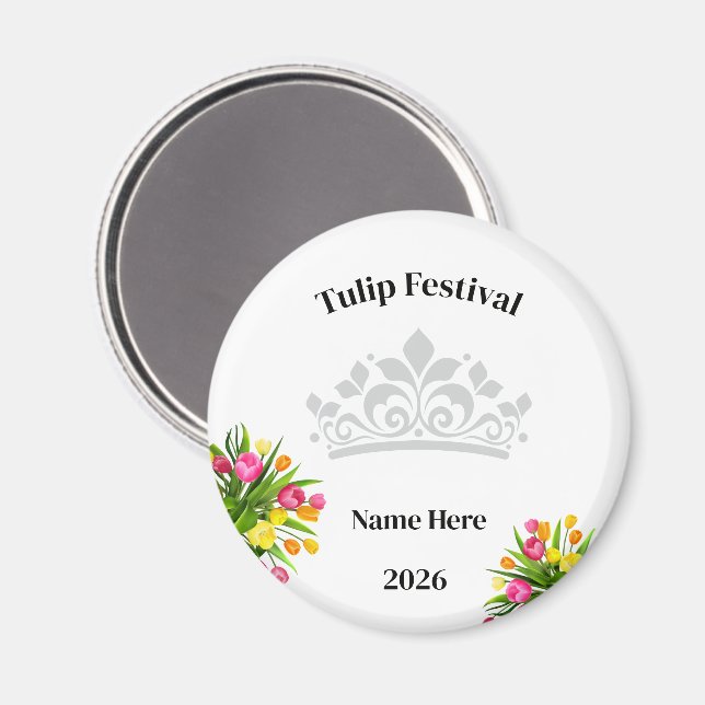 Imán Festival de Tulipanes  (Anverso/Reverso)