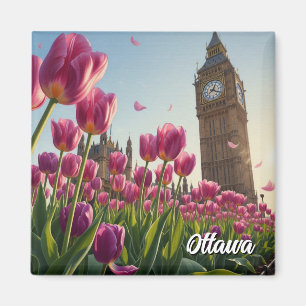 Imán Festival de Tulipanes en Ottawa Canadá Viajes