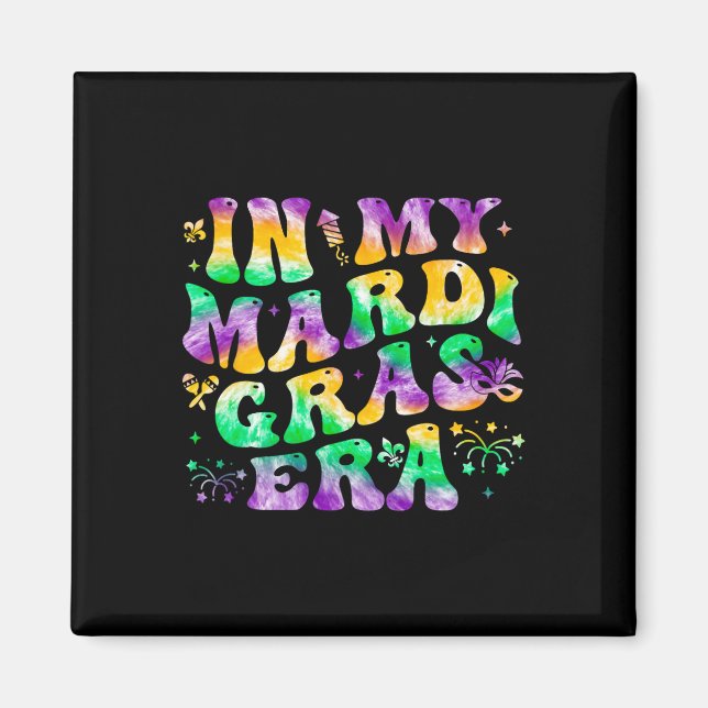 Imán Festival Groovy de la era de mi Mardi Gras (Frente)
