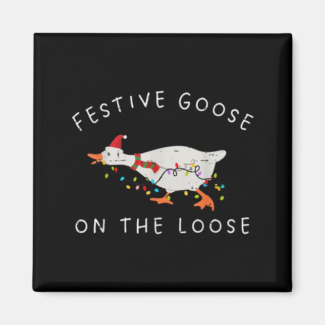 Imán Festive Goose On The Loose Christmas Duck Light Xm (Frente)