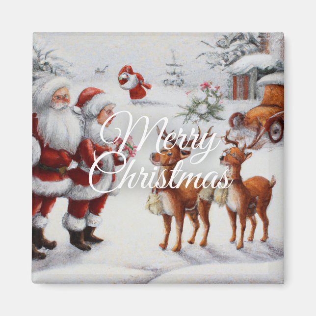 Imán Festive "Merry Christmas" Holiday Cheer Magnet (Frente)