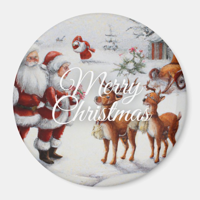 Imán Festive "Merry Christmas" Holiday Cheer Magnet (Frente)