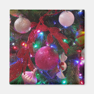 Imán Festividad colorida del árbol de Navidad multicolo