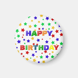 Imán Festividad de cumpleaños colorida de la estrella r