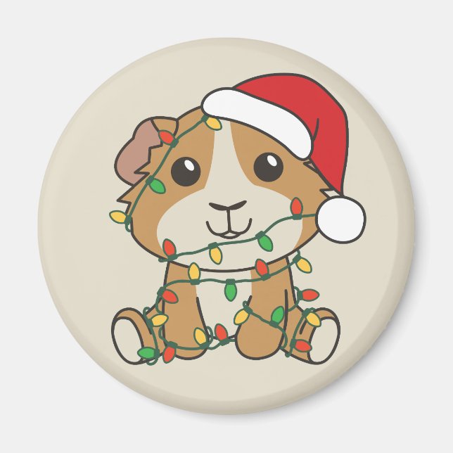 Imán Festividad de invierno de los Navidades de cerdo d (Frente)