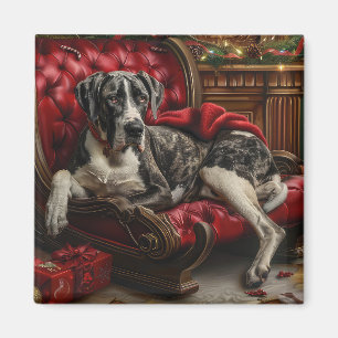 Imán Festividad de los grandes Navidades de perro danés