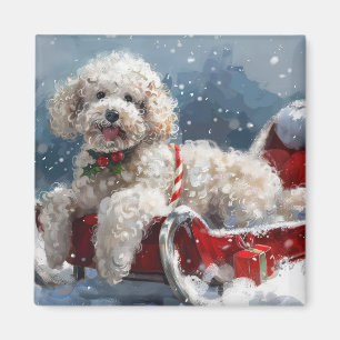 Imán Festividad de los Navidades de perro canino