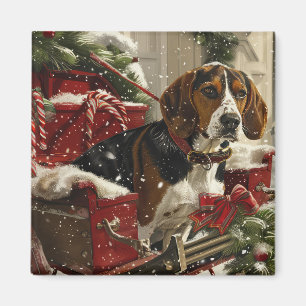 Imán Festividad de los Navidades de perro de Walker Coo