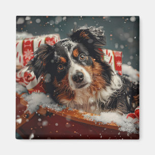 Imán Festividad de los Navidades de perro pastor de Aus