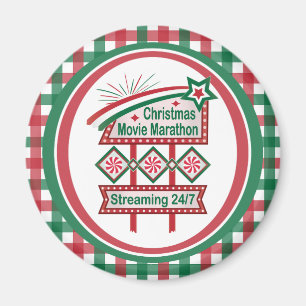 Imán Festividad de Maratón Retro Marquee de la película