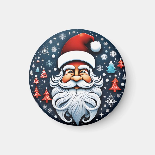 Imán Festividad de Navidades con árboles (Frente)