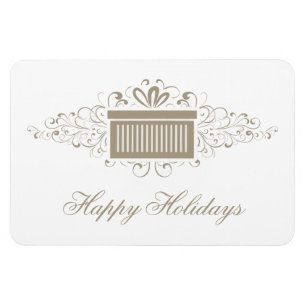 Imán Festividad De Swirls Present Rectangle Magnet, Lat