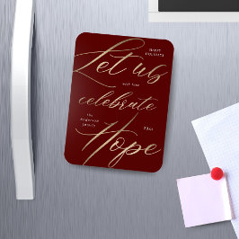 Imán festividad del script de oro de esperanza