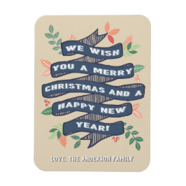 Imán Festividad en la pancarta de los Navidades florale