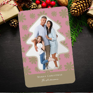 Imán Festividad fotográfica con forma de árbol floral r