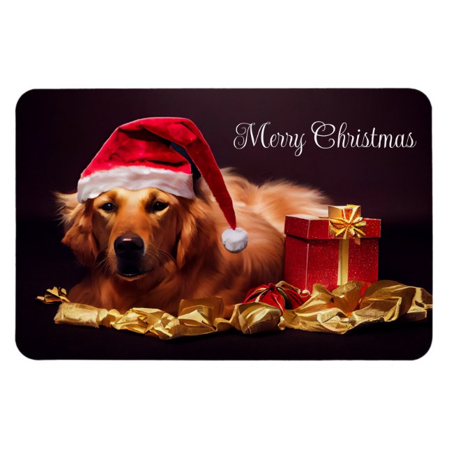 Imán Festividad Santa Dog Magnet (Horizontal)