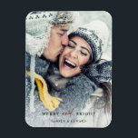 Imán Festividad simple de la foto en color<br><div class="desc">Navidades modernos y sencillos | Imán fotográfico de vacaciones. Para una personalización más avanzada de este diseño,  haga clic en el BOTÓN HERRAMIENTA DE DISEÑO AZUL.</div>