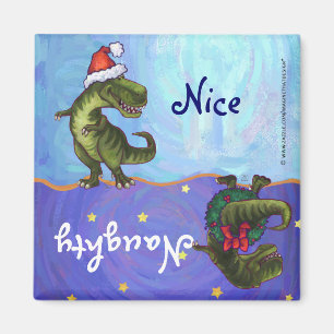 Imán Festividad TRex Naughty Nice Dishlavanda Magnet
