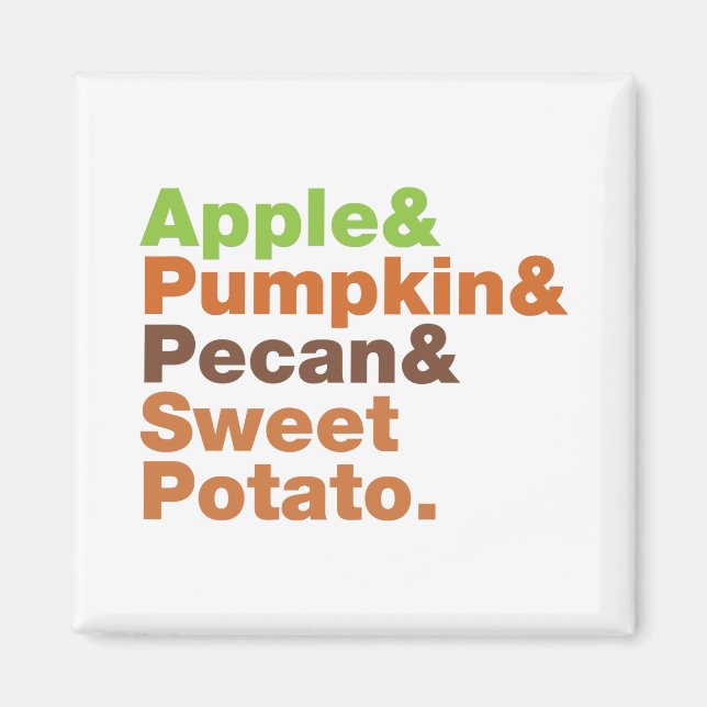 Imán Festividades ~ Navidades de Acción de Gracias de N (Frente)