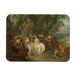 Imán Fête Champêtre, C. 1730 (aceite en lona)