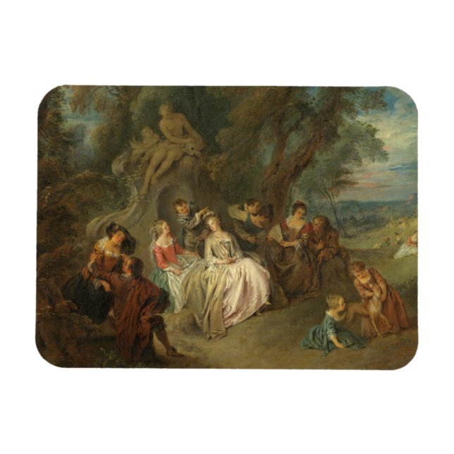 Imán Fête Champêtre, c. 1730 (aceite sobre lienzo) (Horizontal)
