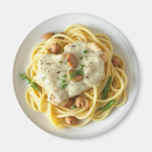 Imán Fettuccini Alfredo Comida divertida
