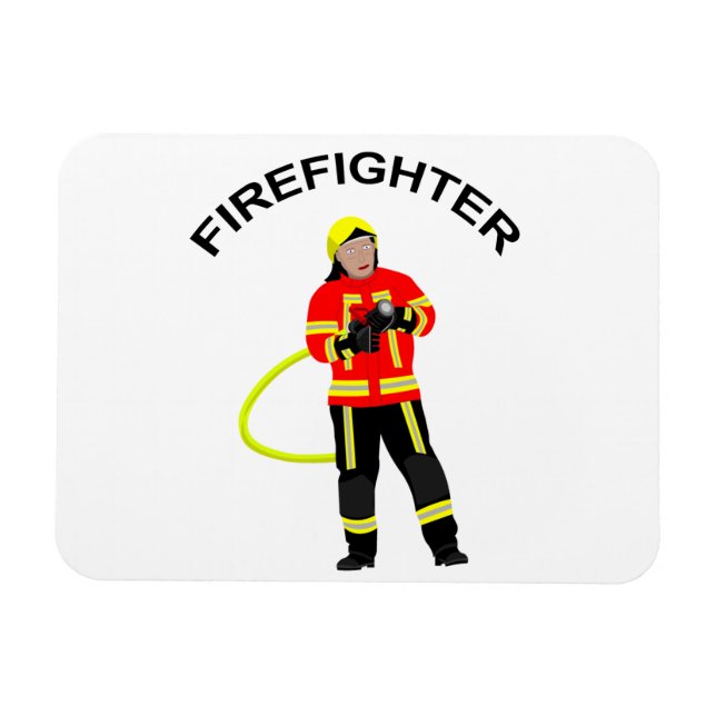 Imán Feuerwehrmann en Einsatzkleidung Magnet (Horizontal)