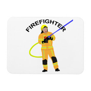 Imán Feuerwehrmann en sandfarbener Einsatzkleidung Mag
