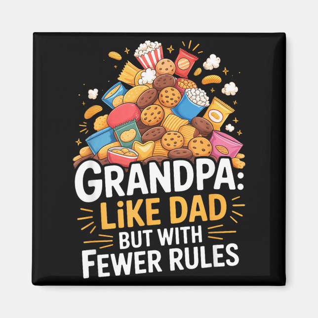 Imán Fewer Rules Funny Grandpa  (Frente)