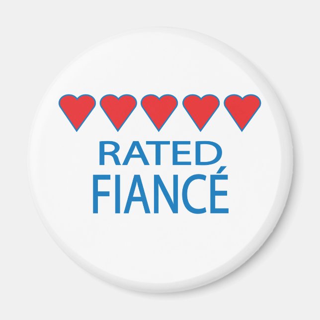 Imán Fiancé de cinco corazones (Frente)