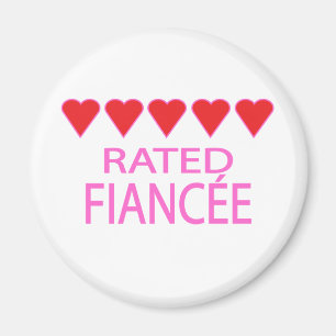 Imán Fiancée de cinco corazones