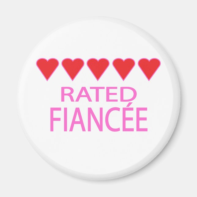 Imán Fiancée de cinco corazones (Frente)