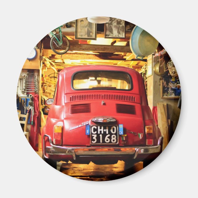 Imán Fiat 500 en Italia (Frente)