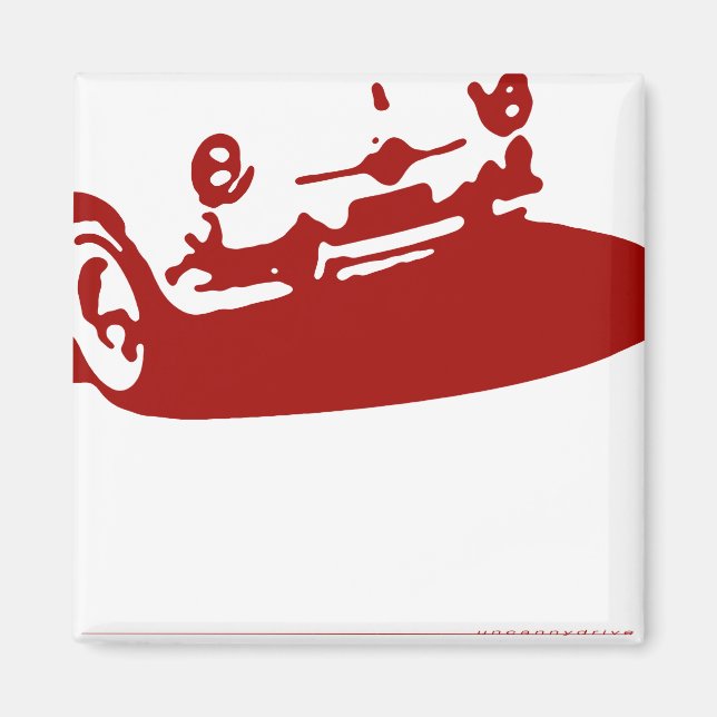 Imán Fiat 600 Detalle - rojo oscuro en la luz (Frente)