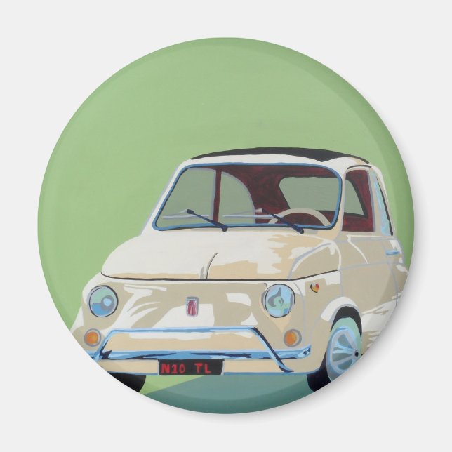 Imán Fiat verde 500 (Frente)