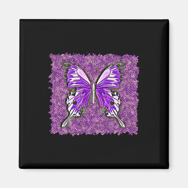 Imán Fibro Lupus Stainass Butterfly Art Spoonie (Frente)