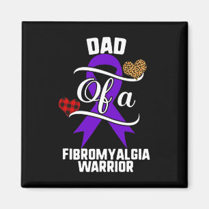Imán Fibromialgia Conciencia Leopard Buffalo Plaid Fami