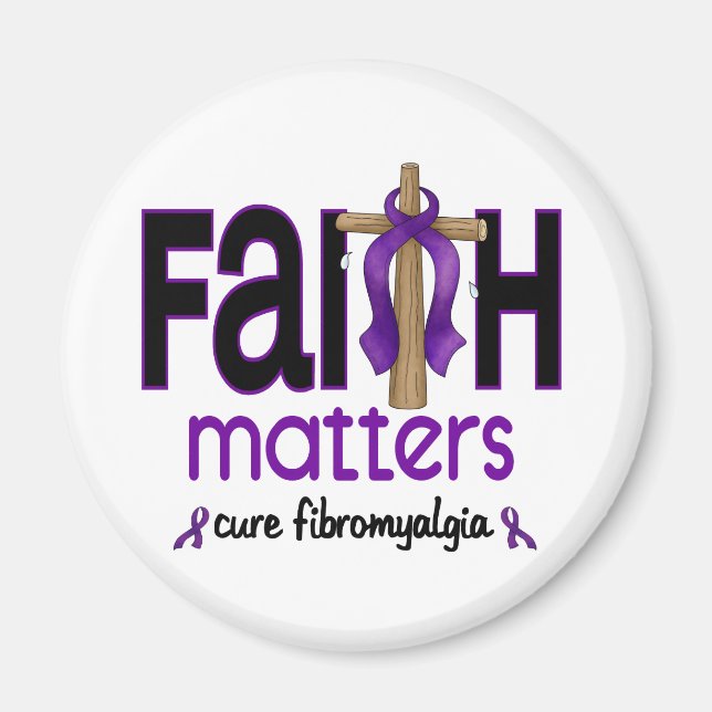 Imán Fibromialgia Faith Matters Cross 1 (Frente)