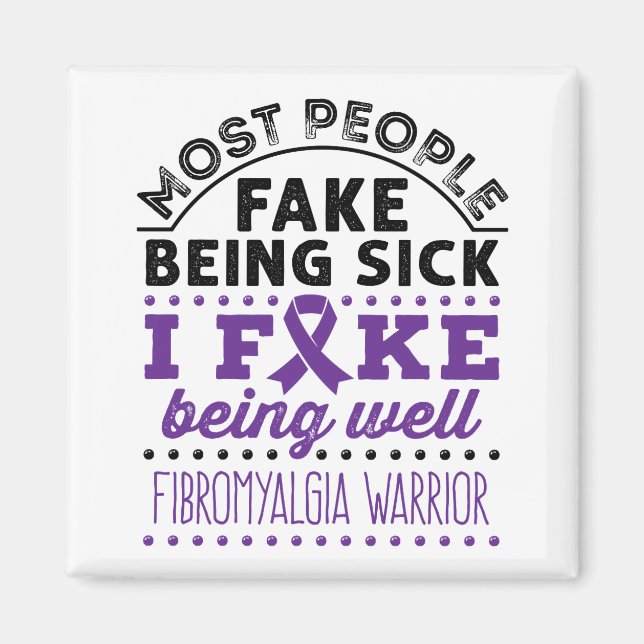 Imán Fibromialgia Guerrero Falso Ser Bien (Frente)
