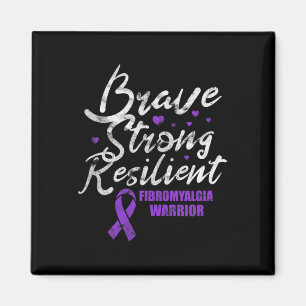 Imán Fibromialgia valiente fuerte y resistente Fibro Aw