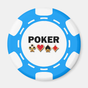IMÁN FICHA DE PÓKER AZUL Y BLANCA