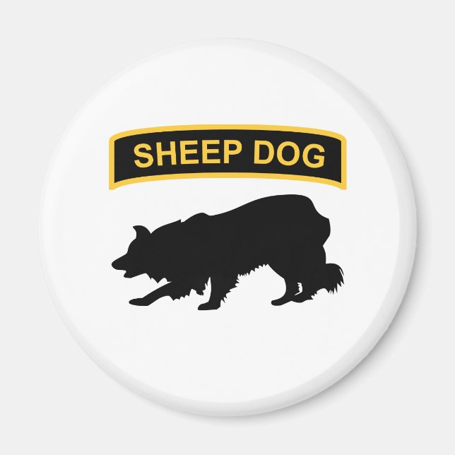 Imán Ficha de Sheepdog (Frente)