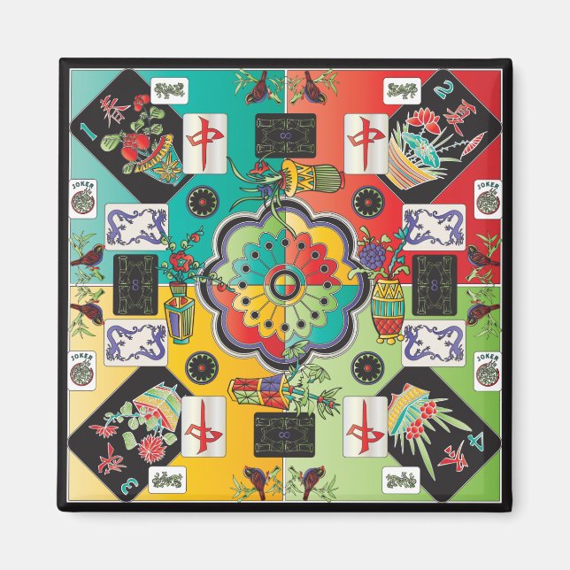 Imán Fichas de Mahjong Magnético (Frente)