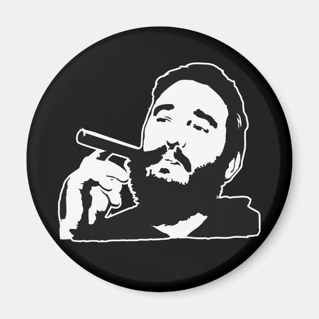 Imán Fidel Castro con el retrato de cigarro (Frente)