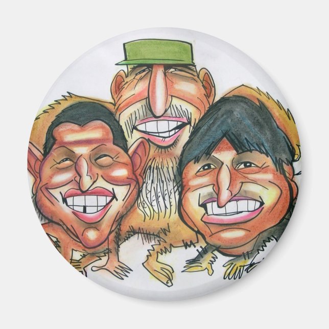 Imán fidel castro, hugo chavez, evo morales (Frente)